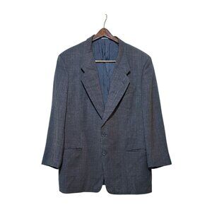 Vintage Ermegildo Zegna Wool Blazer Jacket Houndstooth IT 54 US 44 100% Wool